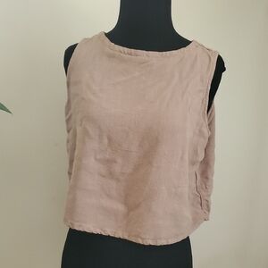 Women's Sleeveless Boho Tan Top